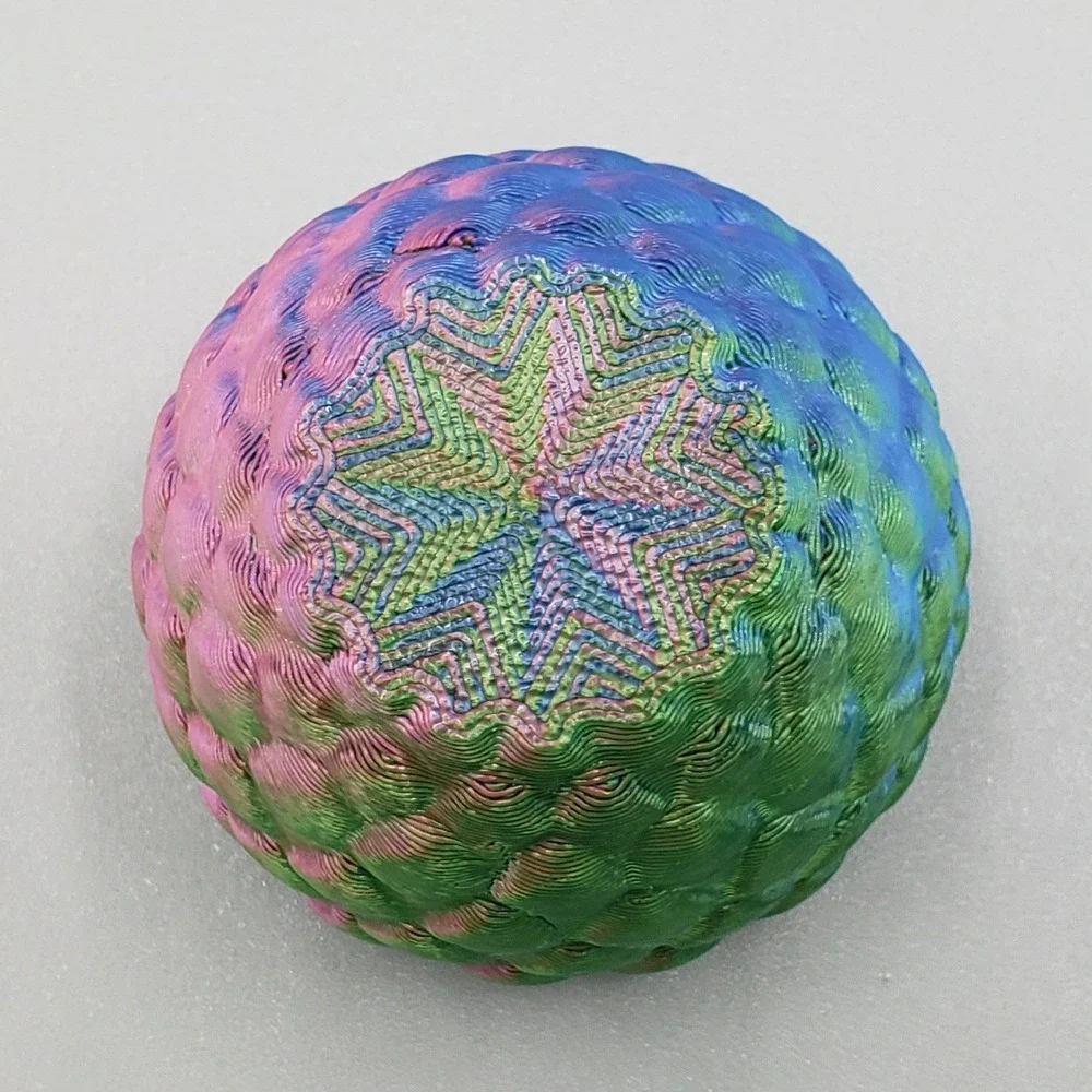 3D‎ Printed Twist Open Rainbow Dragon Egg
